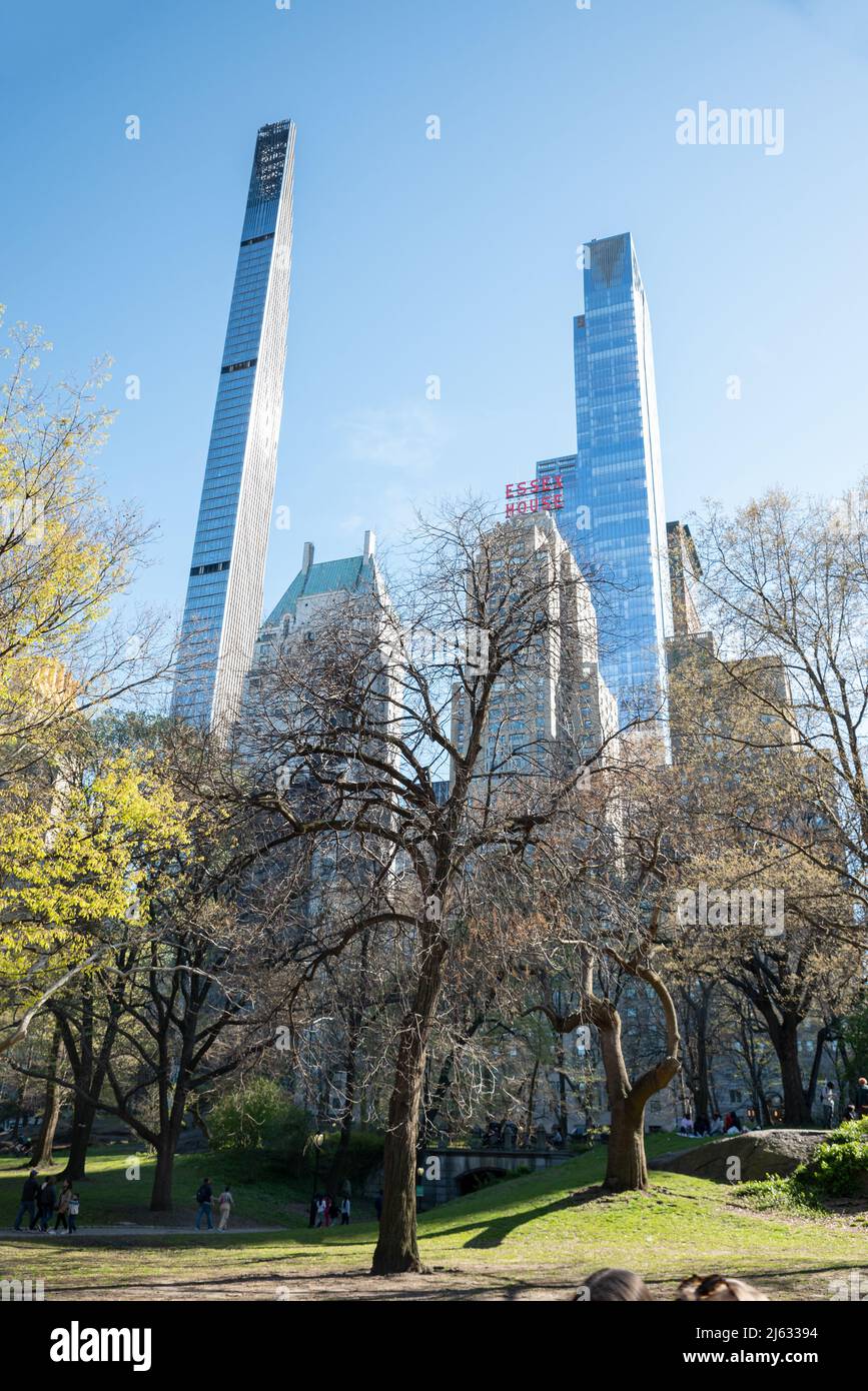 I grattacieli di Midtown Manhattan vicino a Central Park a New York City Foto Stock