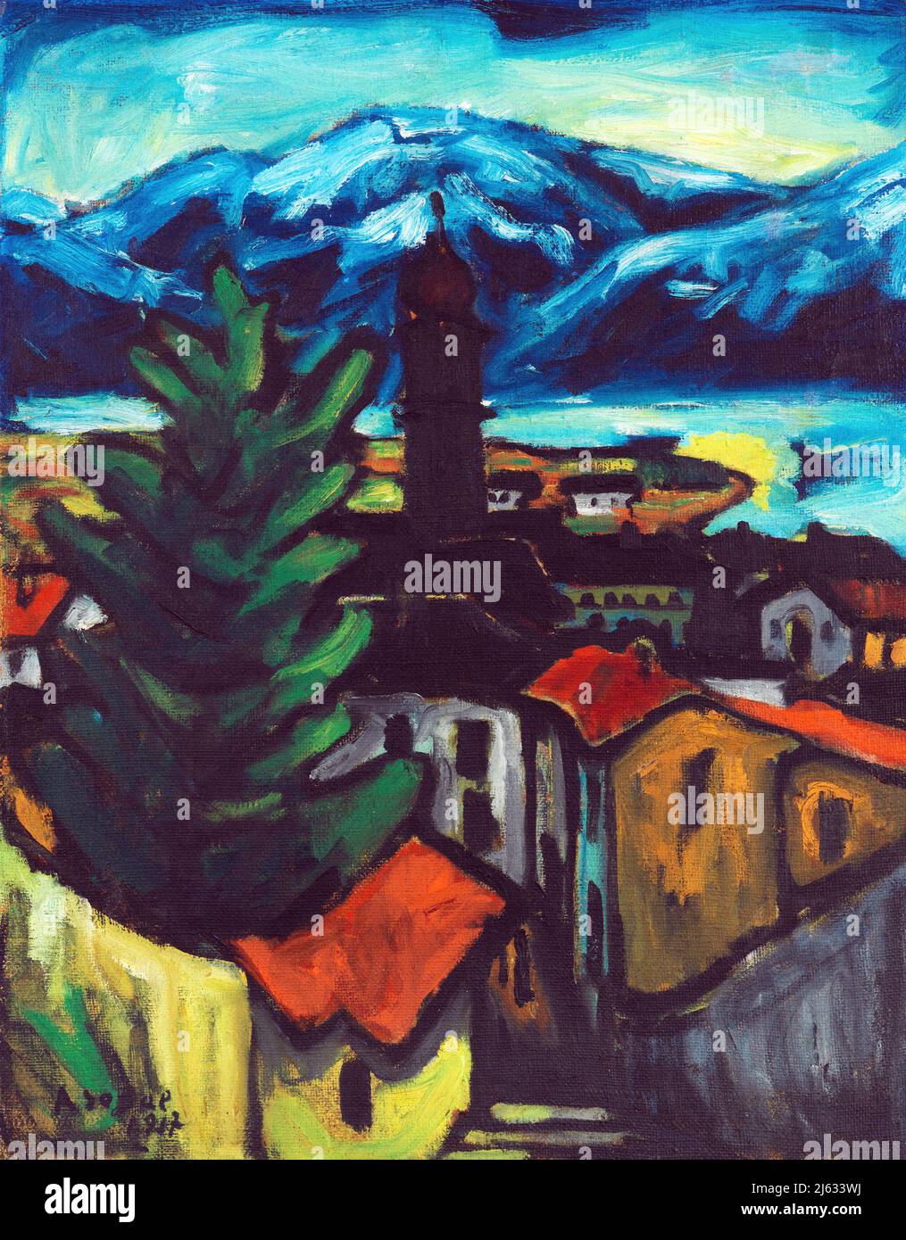 Arte - Pittura Arthur Segal - Ascona (1917) Foto Stock