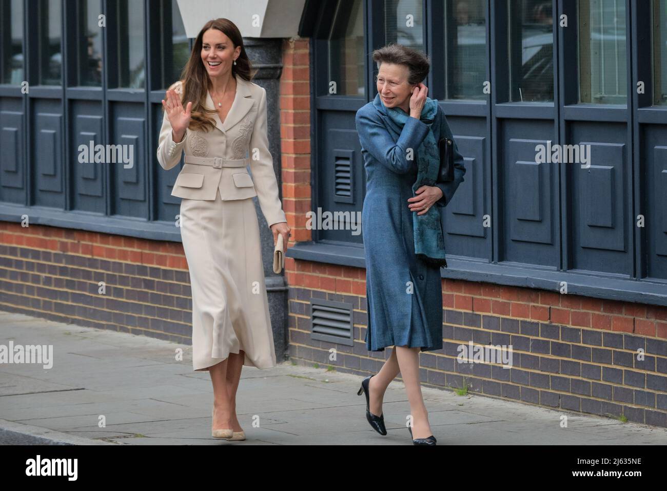 Londra, Regno Unito. 27th Apr, 2022. Anne, la Principessa reale, Patrona, il Royal College of Midwives (RCM), e Caterina, la Duchessa di Cambridge, Patrona, il Royal College of Obstetricians and Gynaecologists (RCOG), visiteranno la sede centrale di RCM e RCOG a Londra. Sede di una raccolta di organizzazioni sanitarie femminili dedicate al miglioramento e alla promozione dell'assistenza sanitaria femminile, l'hub è stato progettato dal RCOG per promuovere la collaborazione in tutto il settore. Foto Stock