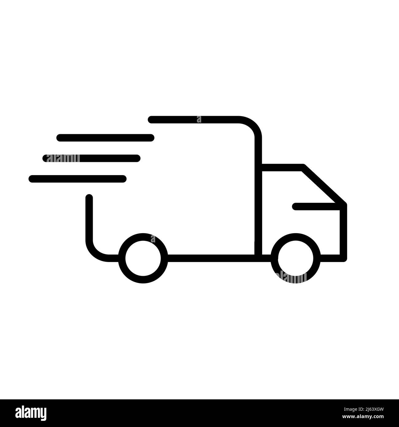 Icona della linea di consegna rapida. Simbolo per il design del sito Web, il logo, l'app, l'interfaccia utente. Illustrazione vettoriale, EPS10 Illustrazione Vettoriale