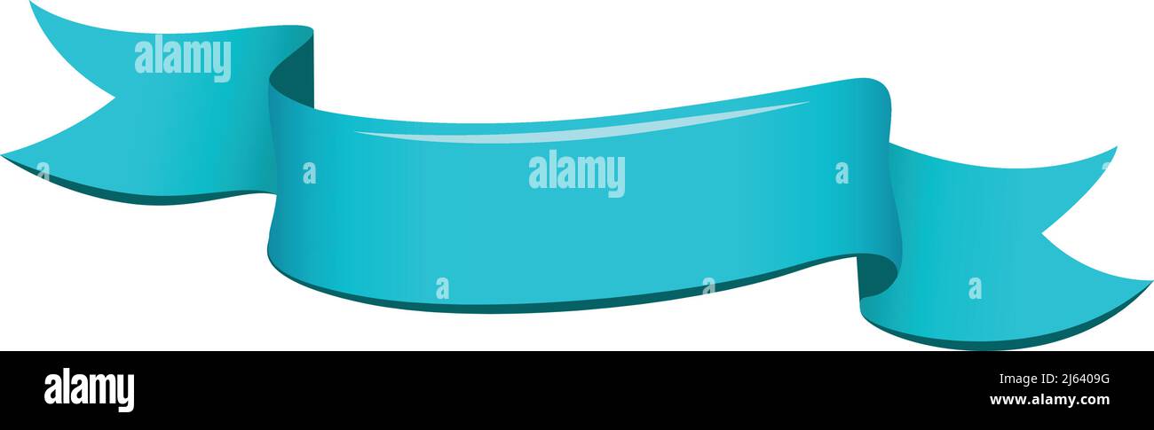 Nastro vuoto. Scorrimento banner blu. Modello del titolo Illustrazione Vettoriale