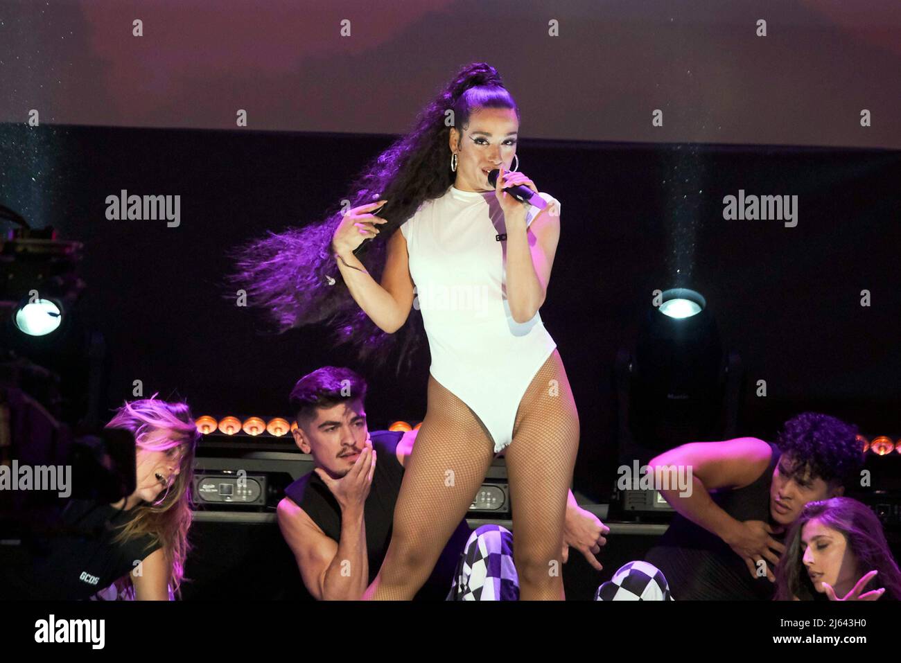Madrid, Spagna. 27th Apr, 2022. Durante il concerto del candidato spagnolo per Eurovision Chanel a Madrid 27 Aprile 2022 Credit: CORDON PRESS/Alamy Live News Foto Stock
