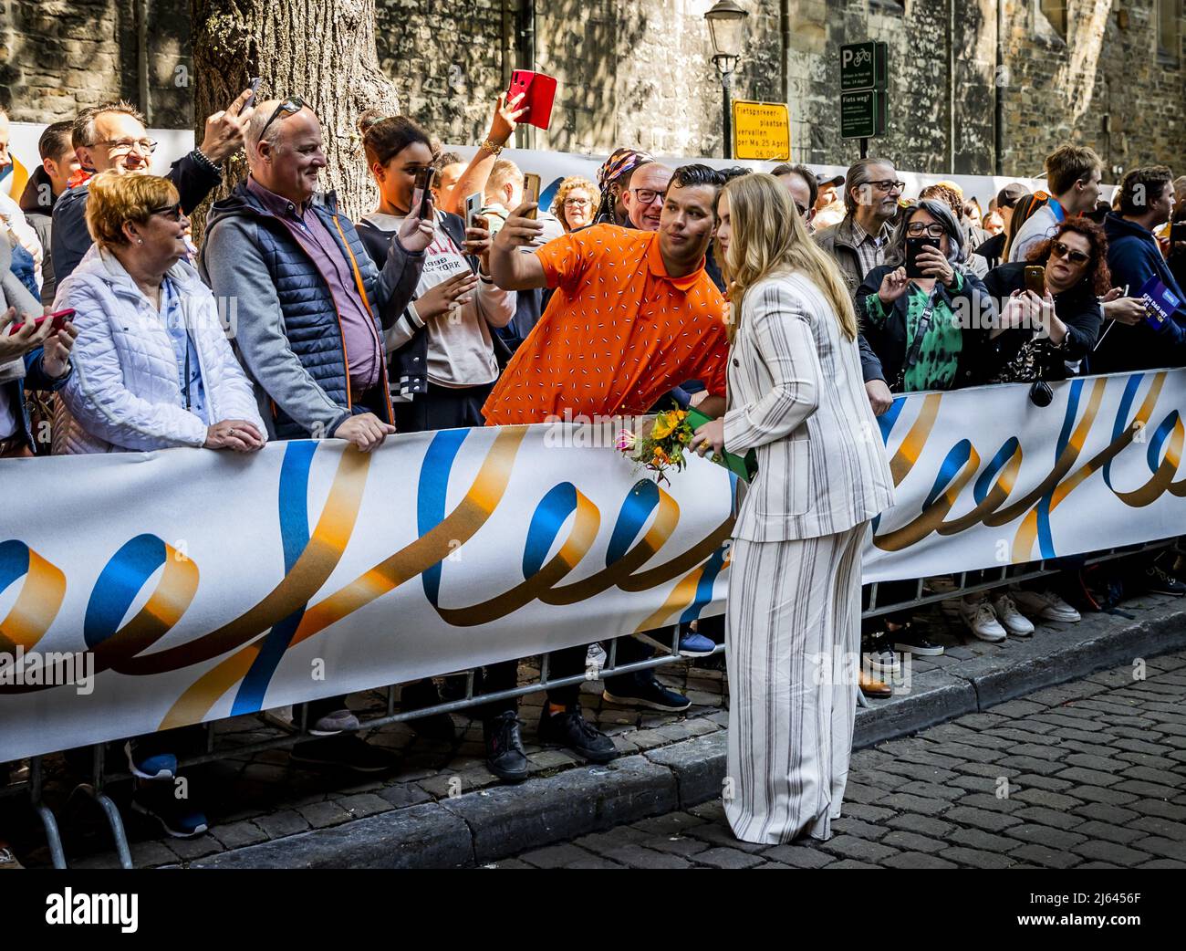 2022-04-27 12:06:29 MAASTRICHT - Principessa Amalia durante il giorno del Re a Maastricht. Dopo due anni di corona silenziosa, gli olandesi celebrano il giorno del Re come al solito. ANP POOL REMKO DE WAAL olanda out - belgio out Foto Stock