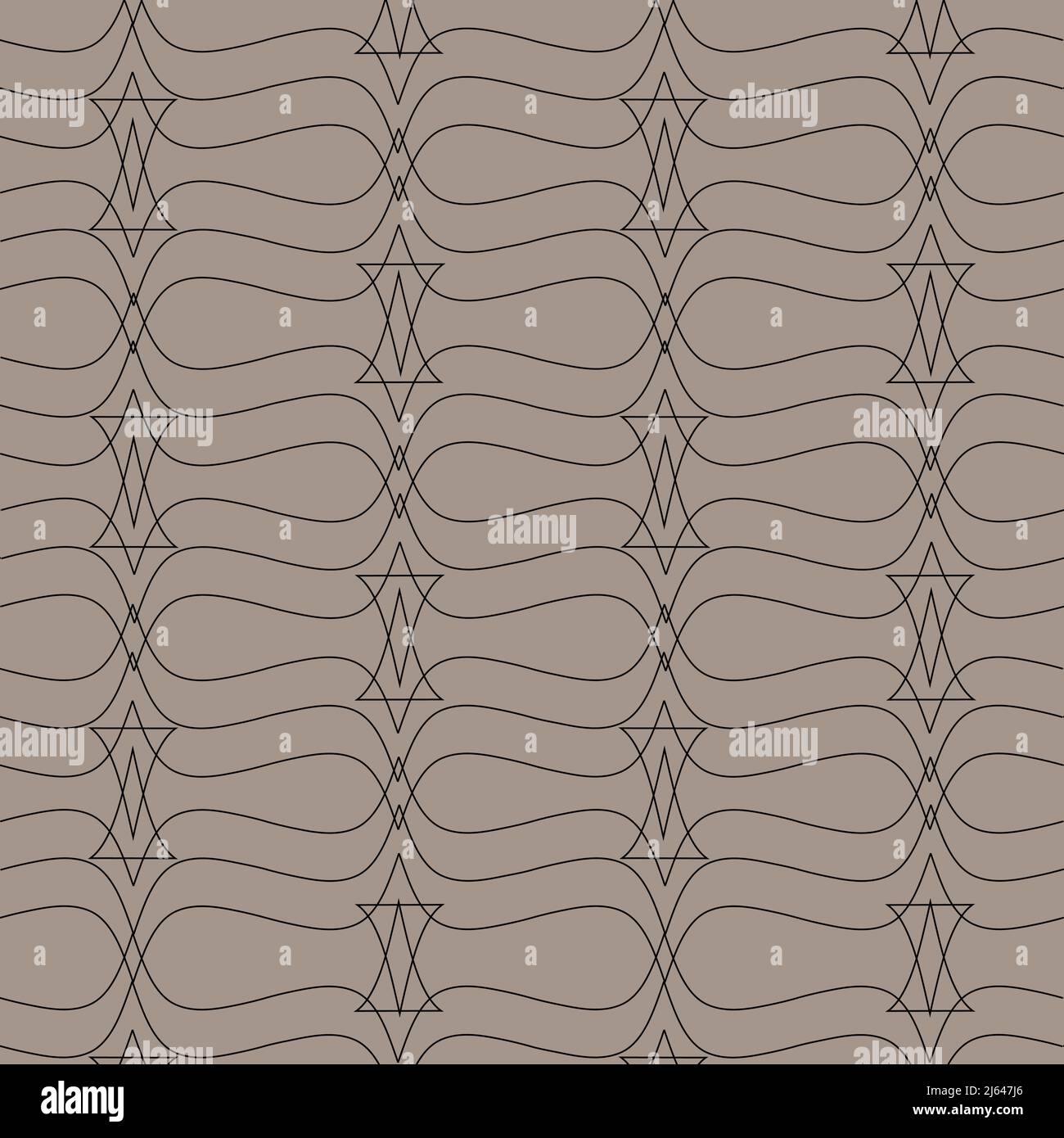 ornamento geometrico di linee nere senza sfondo Illustrazione Vettoriale