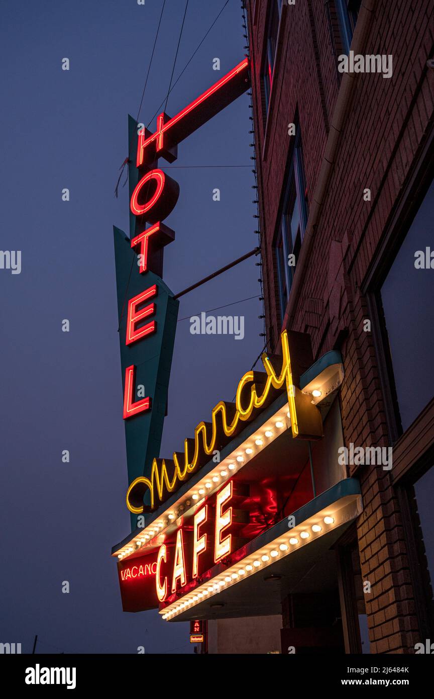 Murray Cafe and Hotel, Livingston, Montana Foto Stock