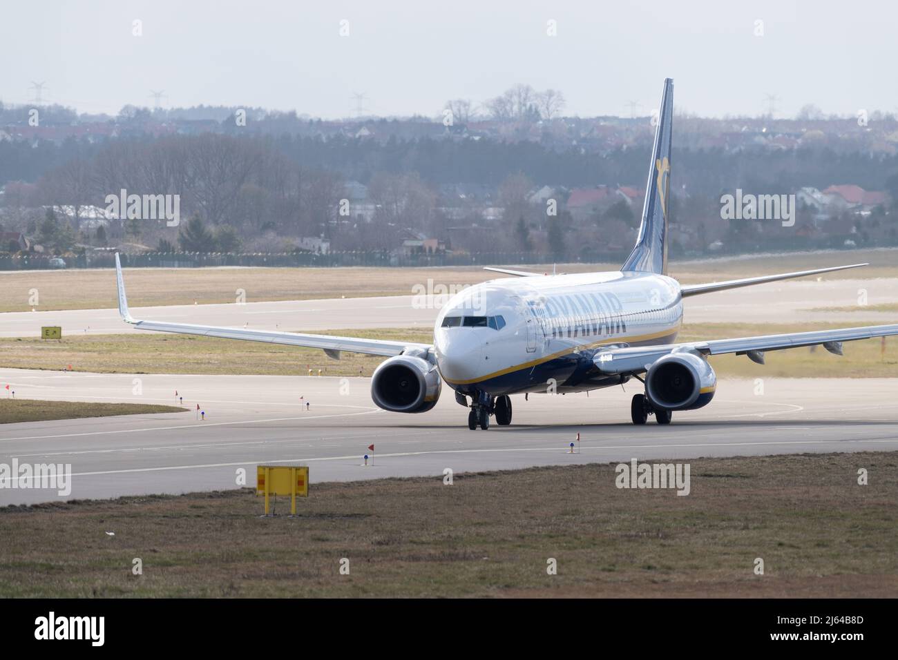 Compagnia aerea low cost Ryanair Aircraft Boeing 737-800 a Gdansk, Polonia © Wojciech Strozyk / Alamy Stock Photo *** Local Caption *** Foto Stock