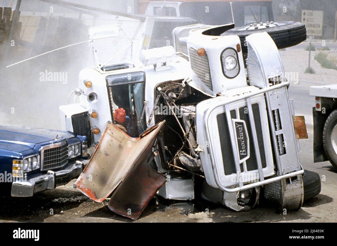 CRASH SCENE, CONVOGLIO, 1978 Foto Stock