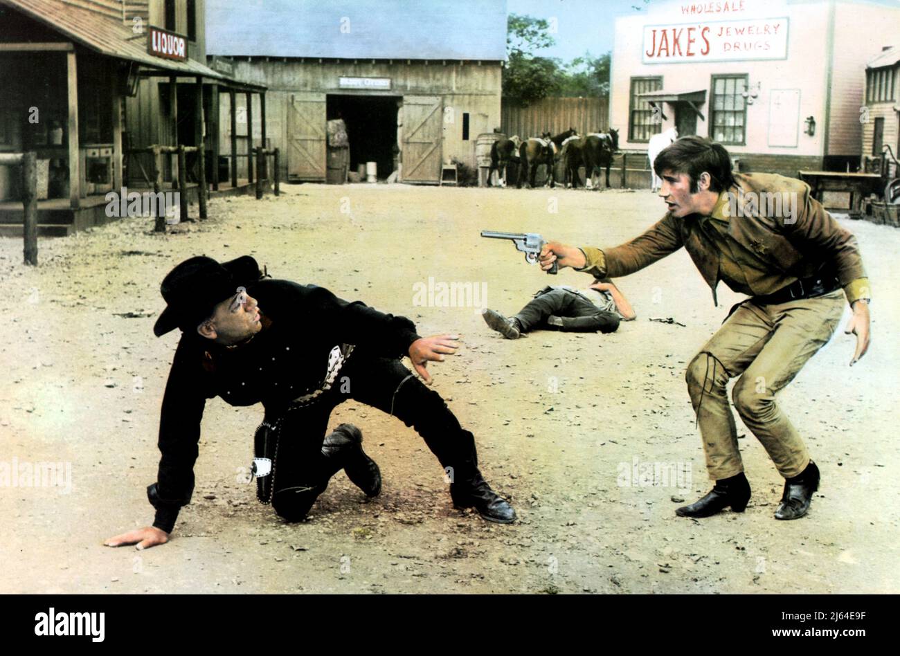 SID JAMES, JIM DALE, PROSEGUIRE SU COWBOY, 1965 Foto Stock