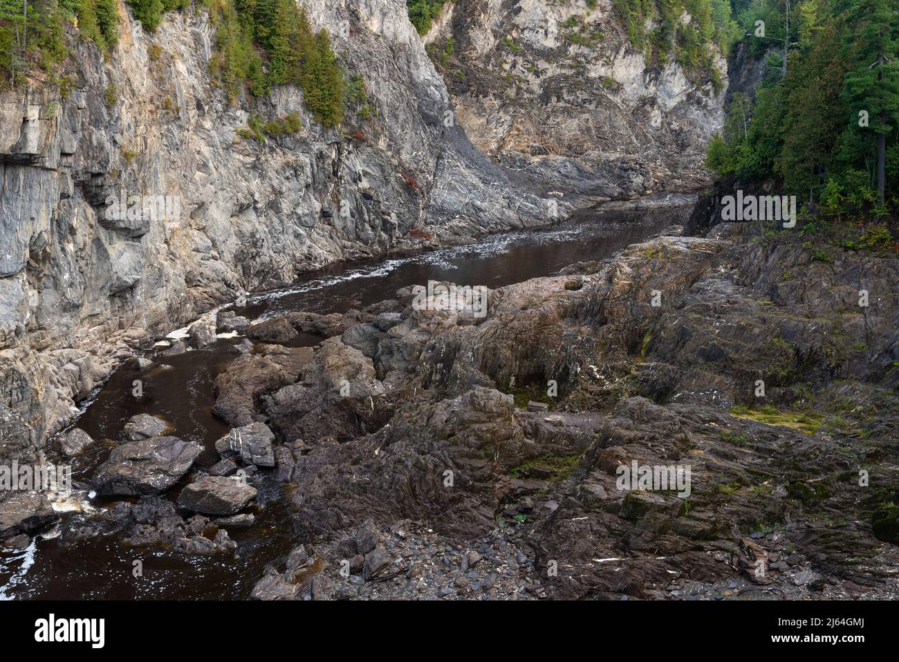 Canyon del fiume St John a Grand Falls, Nouveau-Brunswick, Canada Foto Stock