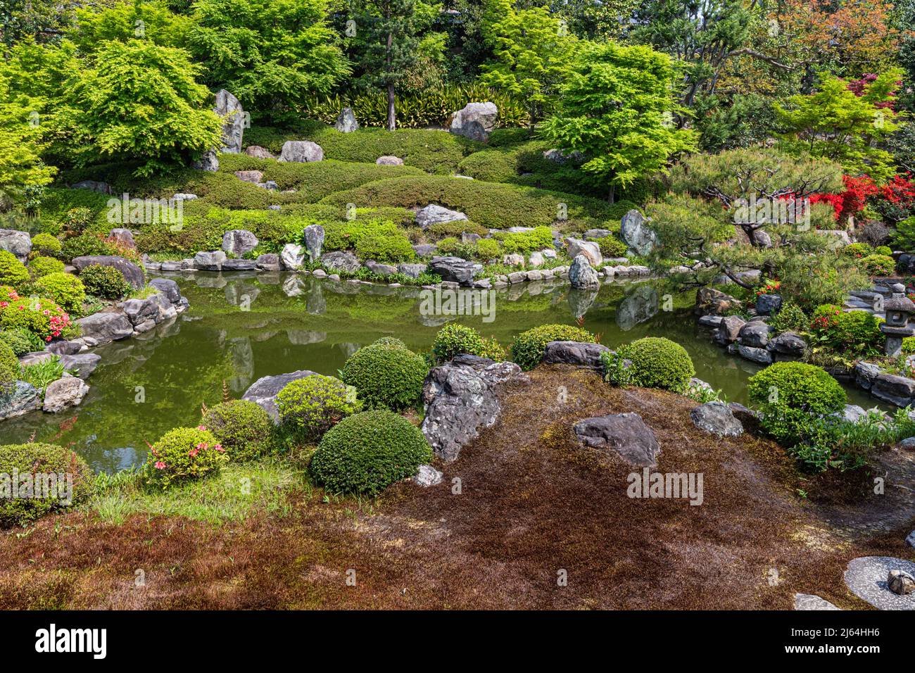 Ryosukuin Garden - Ryosukuin fa parte del vasto complesso del Tempio di Kenninji. Qui, sono stati creati alcuni giardini dal periodo di Momoyama% la parte anteriore Foto Stock