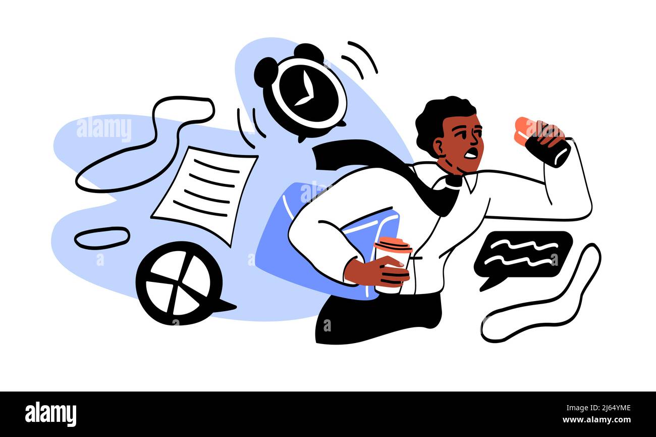 Scene di ritmo frenetico della vita Illustrazione Vettoriale