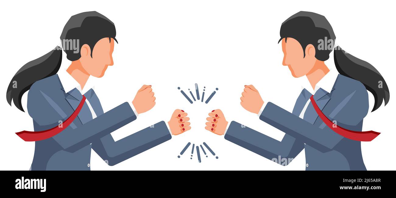 Due donne di Businesswoman in confronto Illustrazione Vettoriale