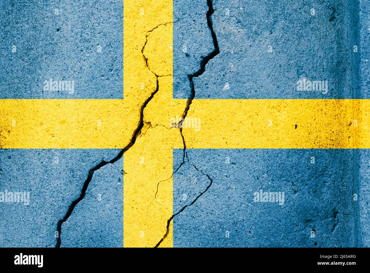 La bandiera nazionale della Svezia Foto Stock