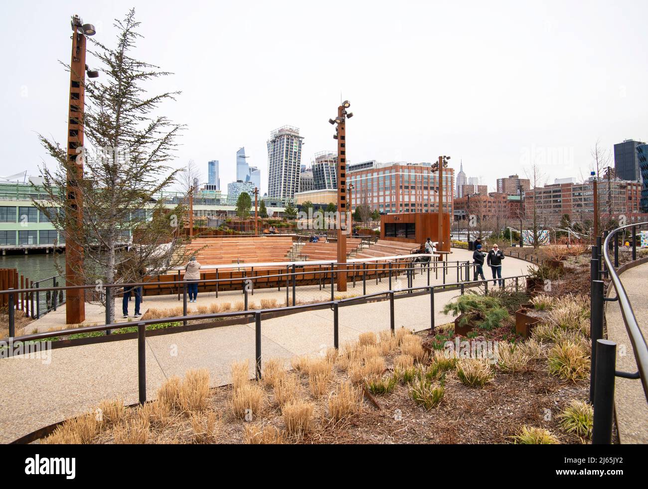 Little Island Park al molo 55, New York USA Foto Stock