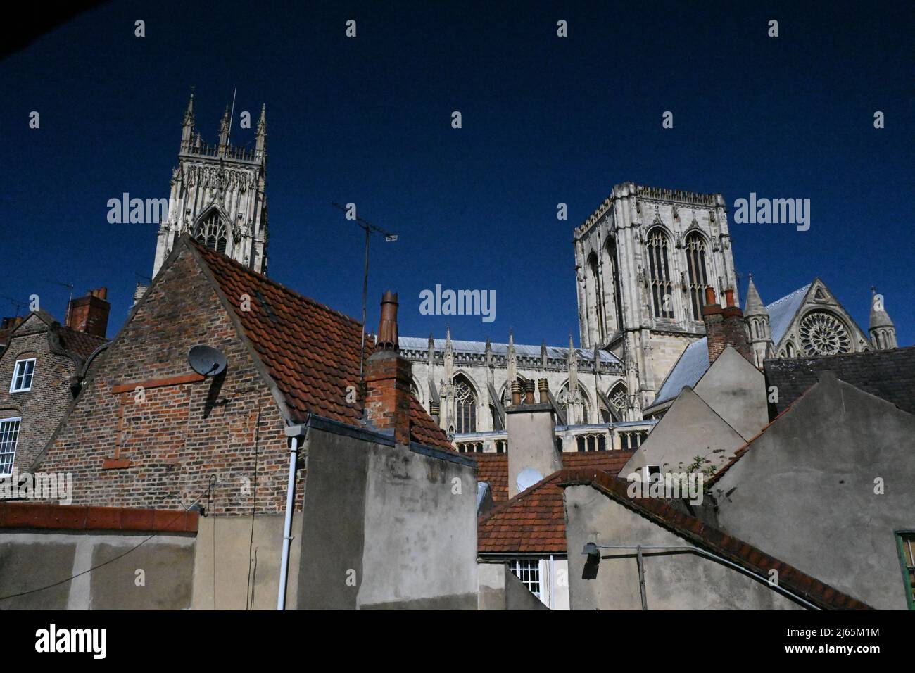 Cattedrale e Chiesa Metropolitica di San Pietro, deangate. York Minster Foto Stock