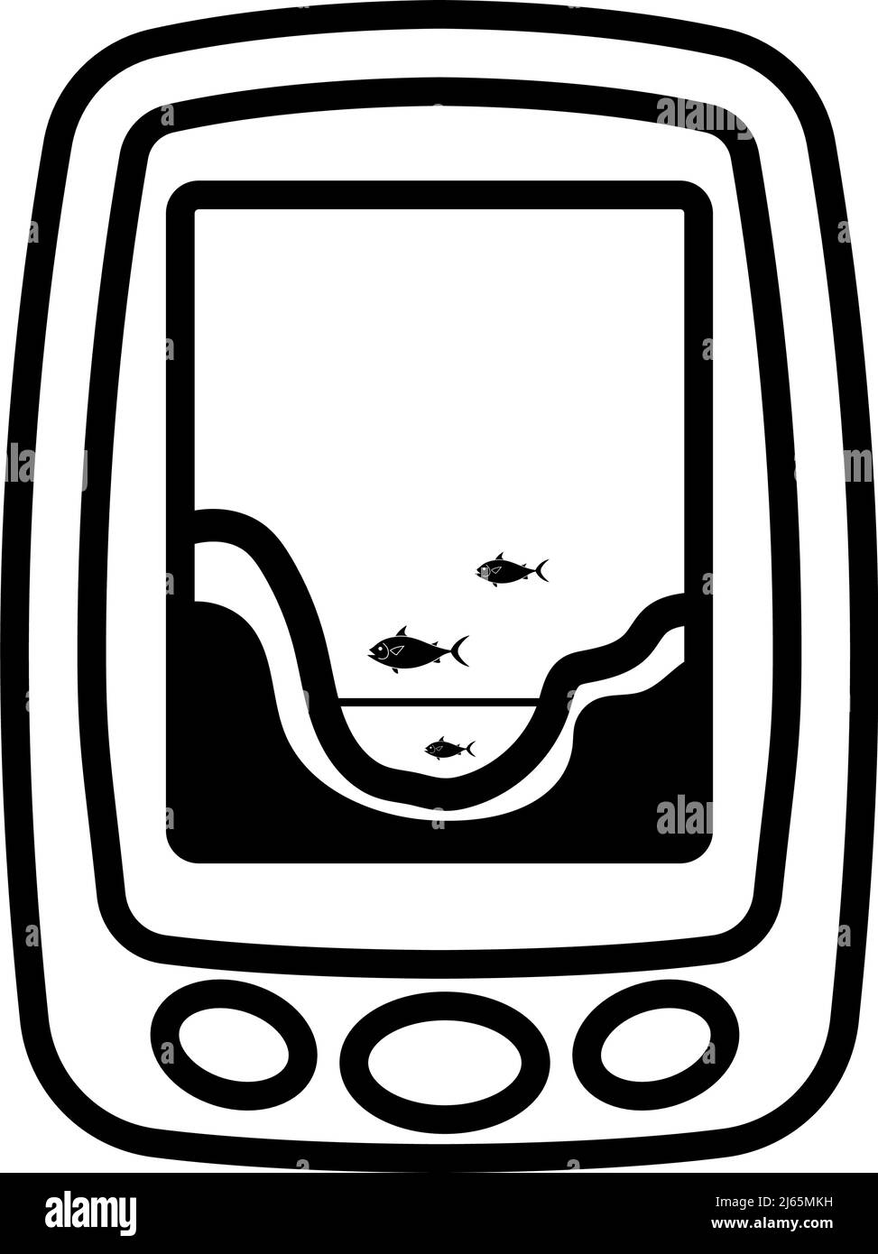 Icona del segnalatore acustico eco. Design audace con larghezza della traccia modificabile. Illustrazione vettoriale. Illustrazione Vettoriale
