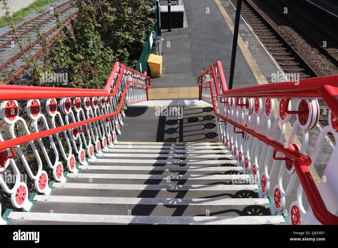 Penmaenmawr stazione ferroviaria strada ovest Conwy Galles nord Foto Stock