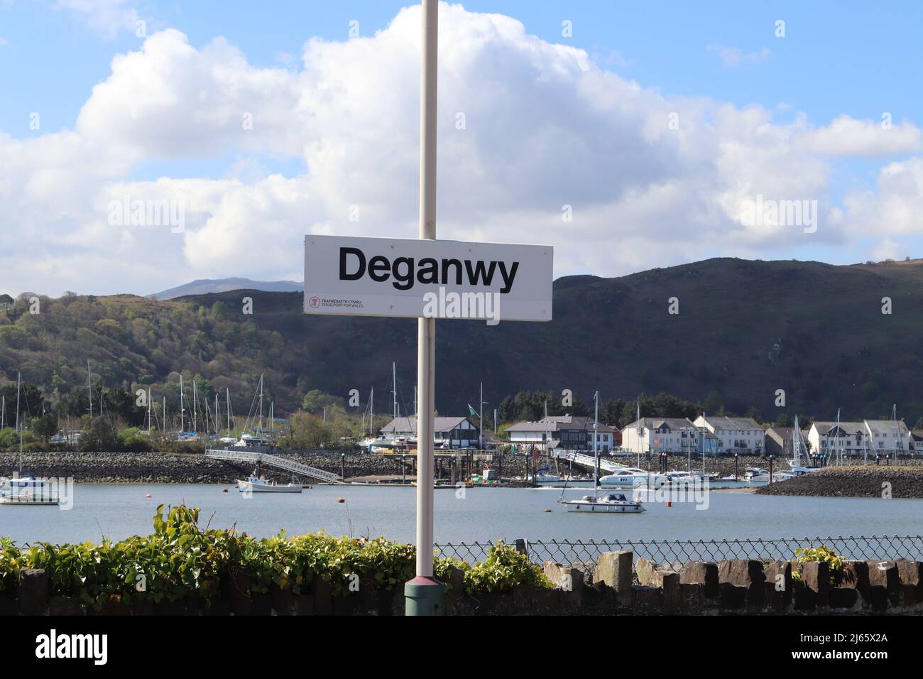 Deganwy stazione ferroviaria strada Conwy Galles del Nord Foto Stock