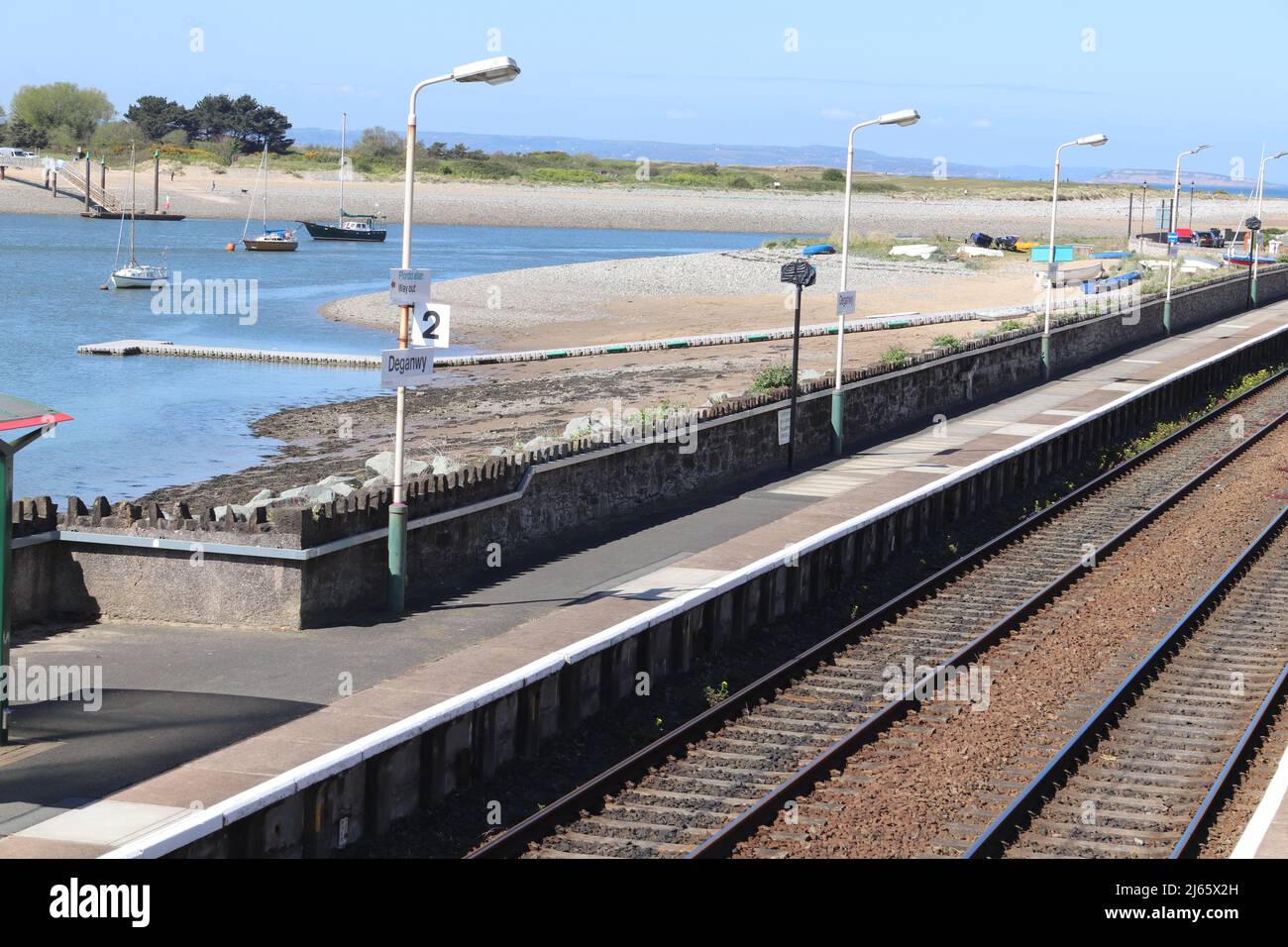 Deganwy stazione ferroviaria strada Conwy Galles del Nord Foto Stock