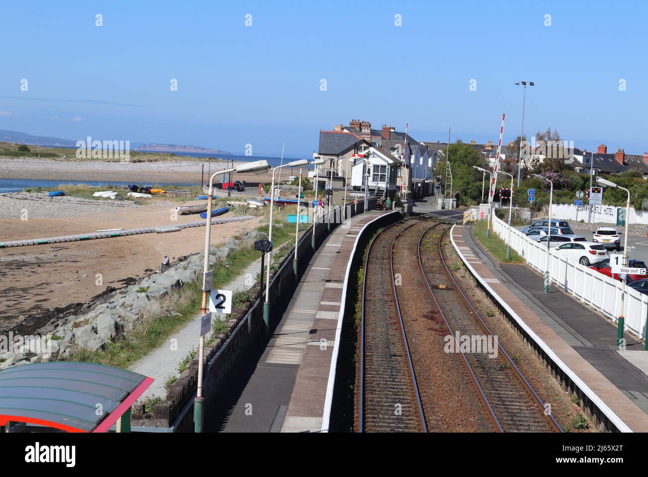 Deganwy stazione ferroviaria strada Conwy Galles del Nord Foto Stock