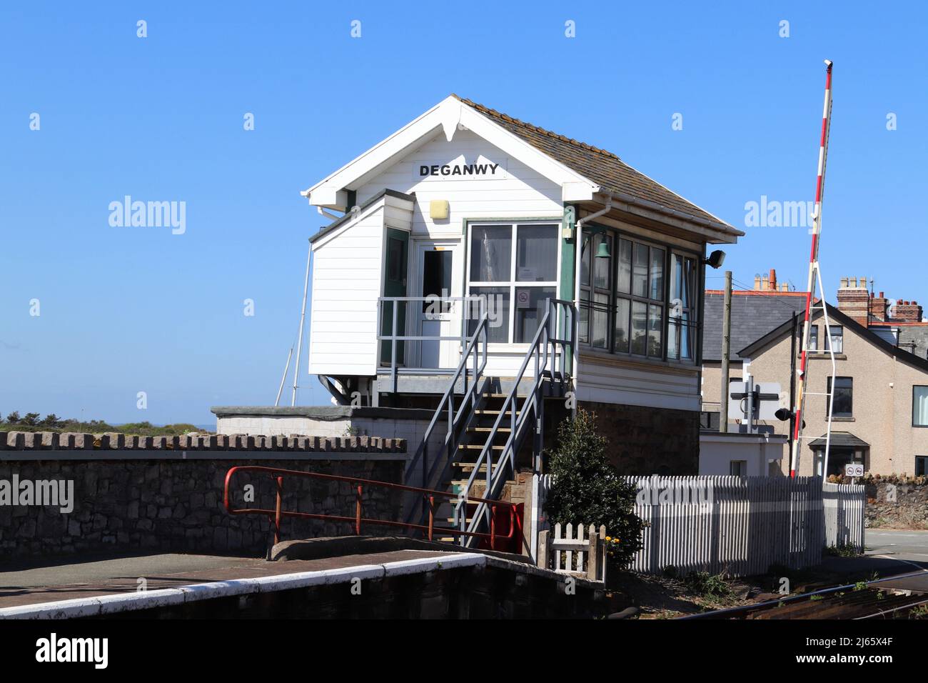 Deganwy stazione ferroviaria strada Conwy Galles del Nord Foto Stock