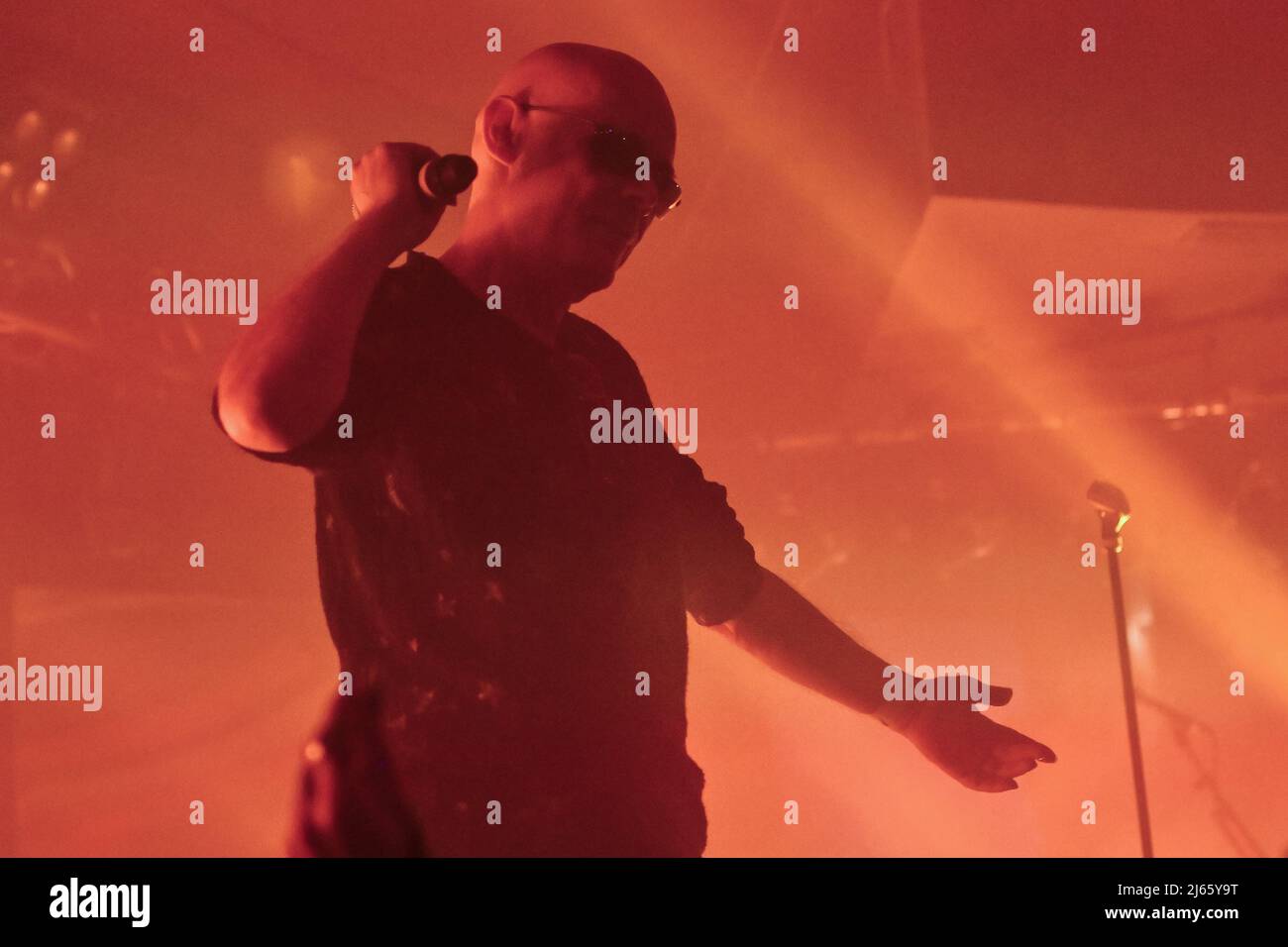 Ciampino, Italia. 27th Apr 2022. Andrew Eldritch durante il concerto delle Suore della Misericordia del 27th aprile 2022 presso l'Orion Club di Ciampino. Credit: Independent Photo Agency/Alamy Live News Foto Stock