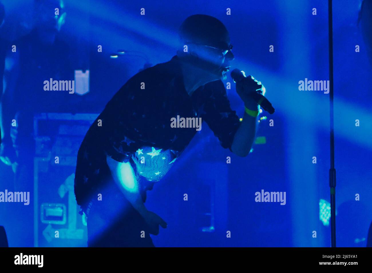 Ciampino, Italia. 27th Apr 2022. Andrew Eldritch durante il concerto delle Suore della Misericordia del 27th aprile 2022 presso l'Orion Club di Ciampino. Credit: Independent Photo Agency/Alamy Live News Foto Stock