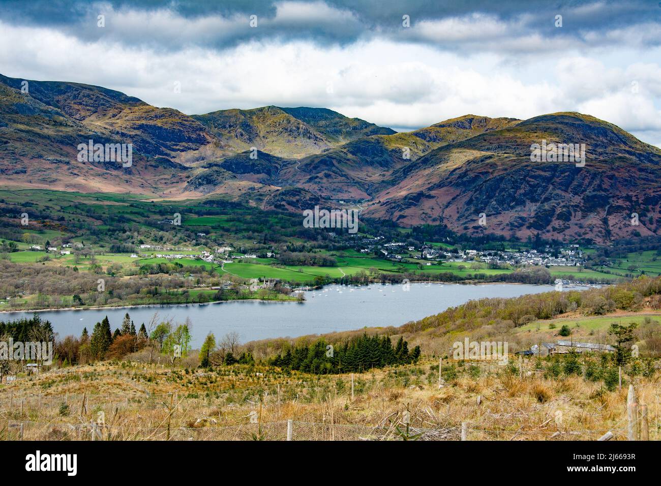 Coniston Water, Coniston, Cumbria, Lake District, Regno Unito Foto Stock