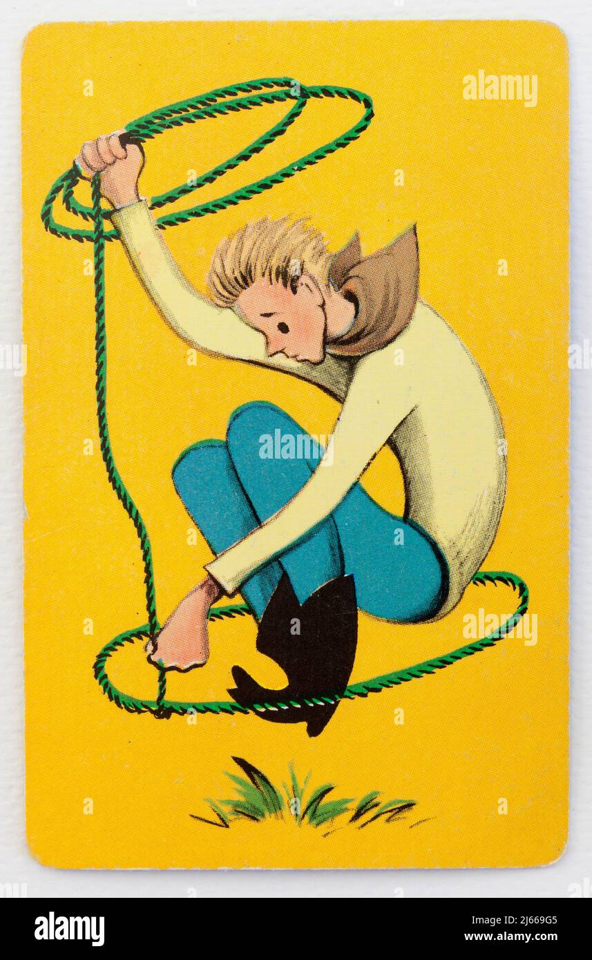 Carta da gioco Trail Drive - Lassooist Foto Stock