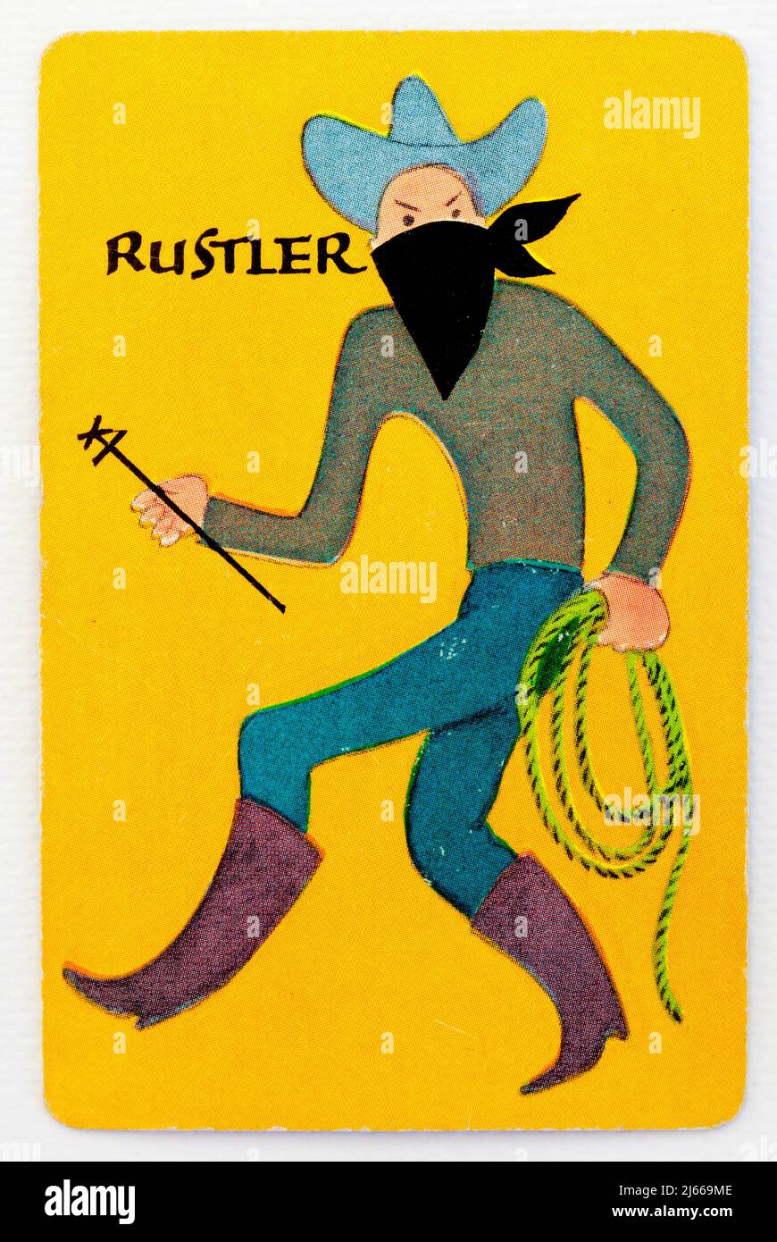 Carta da gioco Trail Drive - Rustler Foto Stock