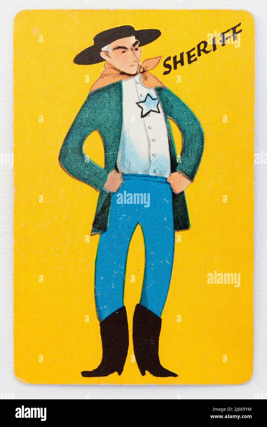 Trail Drive Playing Card - The Sherriff Foto Stock
