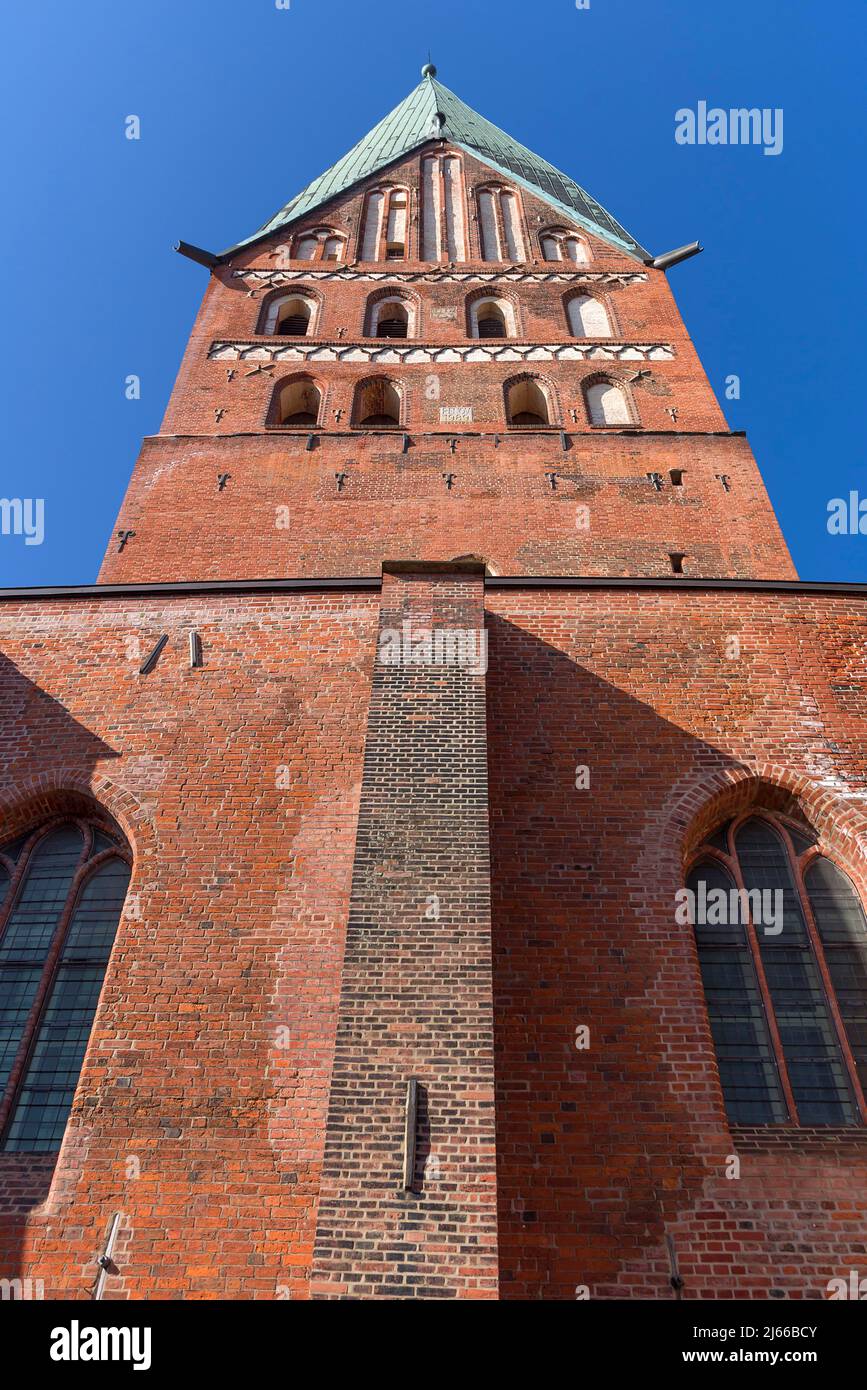 St. Johannis, aelteste Kirche der Stadt, zwischen 1289 und 1470 erbaut, Lueneburg, Niedersachsen, Deutschland Foto Stock