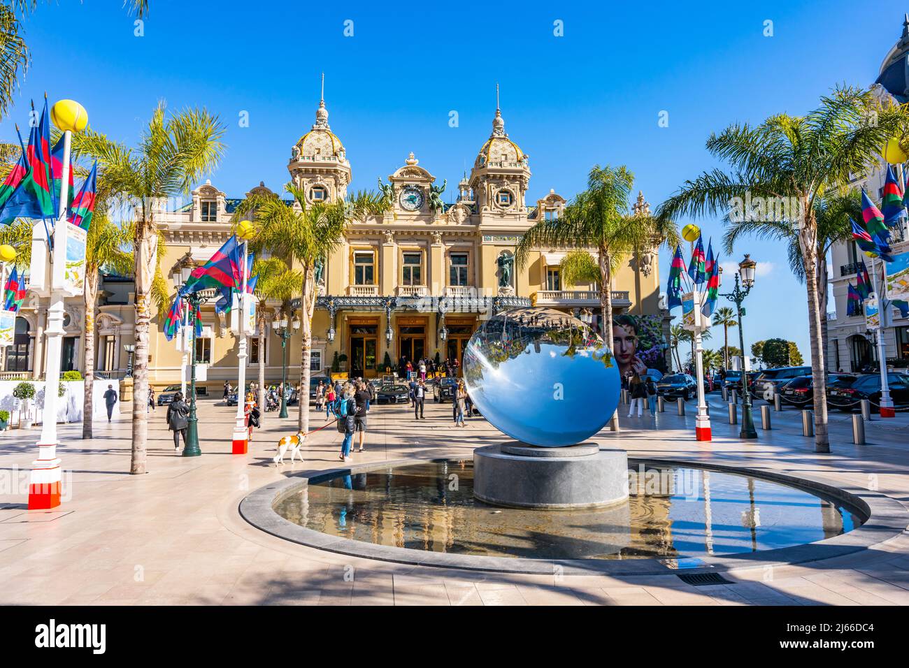 Monaco, Monaco - Aprile 5 2022 - esterno del Casinò di Monaco Foto Stock