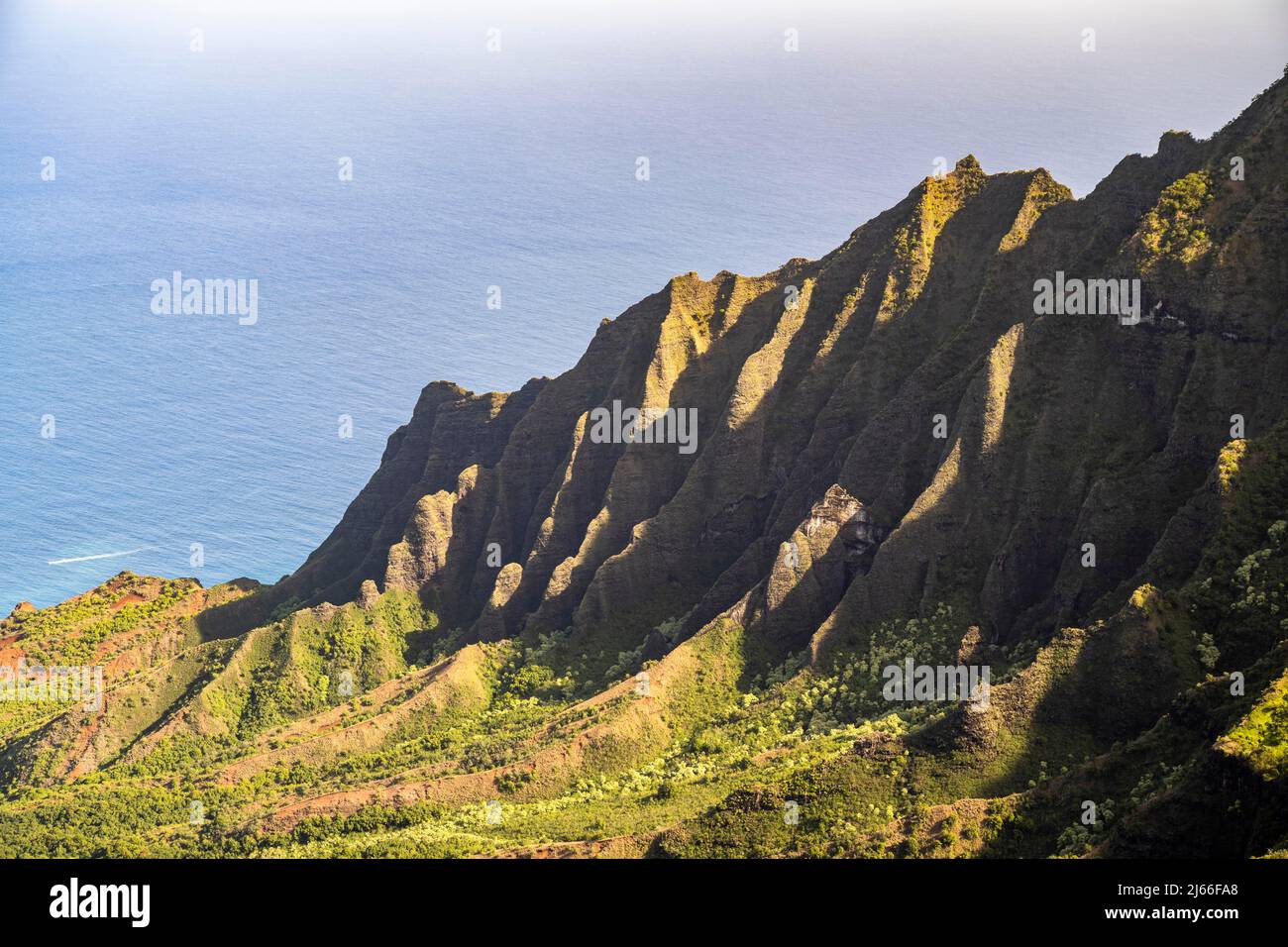 Blick vom Kalalau Lookout in Kalalau Valley, Kokee state Park, Napali Kueste, Kauai, Hawaii, USA Foto Stock