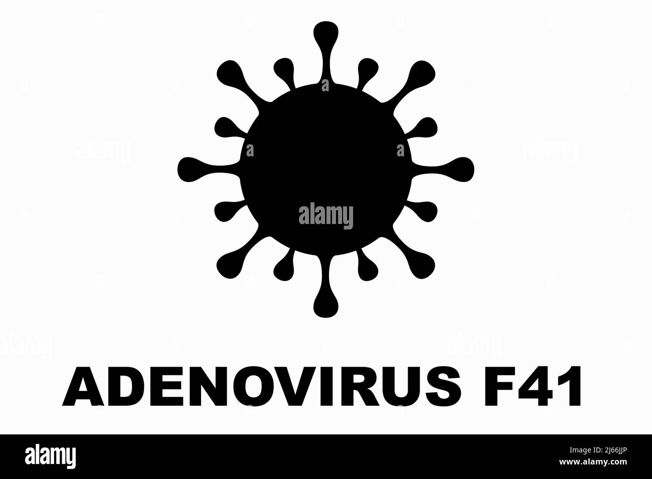 Epatite (Adenovirus F41). Epatite infantile. Adenovirus F41, il principale sospetto nello scoppio di epatite infantile in tutto il mondo. Infezione virale Foto Stock