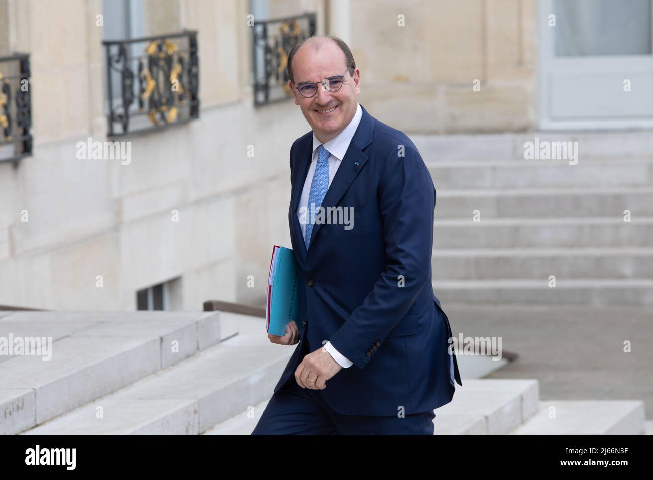 Parigi, Francia. 28th Apr 2022. Parigi, Francia, il 28 aprile 2022, Jean Castex, primo Ministro, Francis Loock/Alamy Credit: Loock francis/Alamy Live News Foto Stock