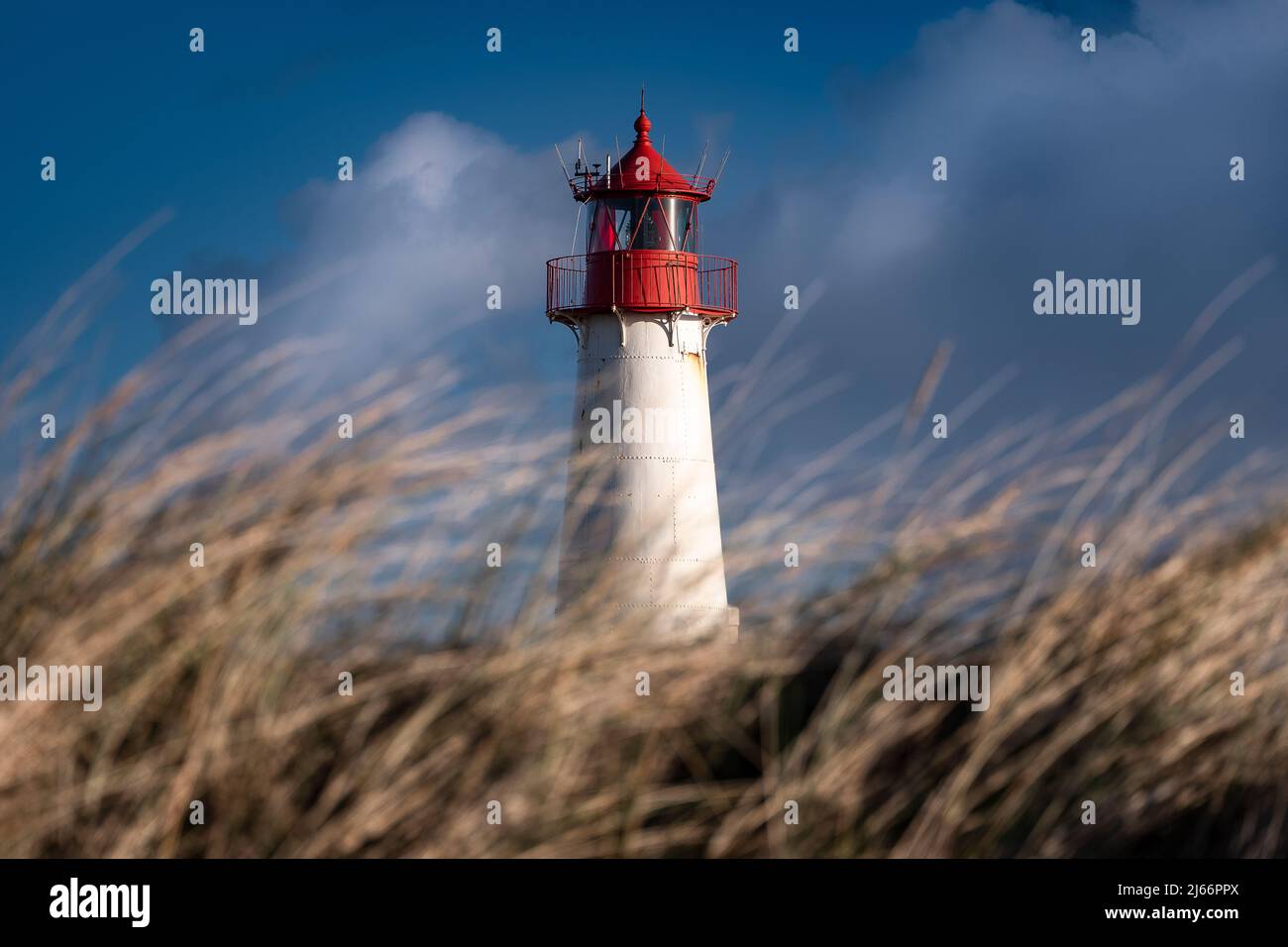Leuchtturm auf der Insel Sylt, Nordfriesische Inseln (Germania) Foto Stock