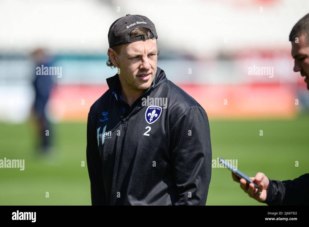 Kingston upon Hull, Inghilterra -23rd Aprile 2022 - Tom Johnstone di Wakefield Trinity. Rugby League Betfred Super League Round 10 Hull Kingston Rovers vs Wakefield Trinity al Sewell Craven Park Stadium, Kingston upon Hull, Regno Unito Dean Williams Foto Stock