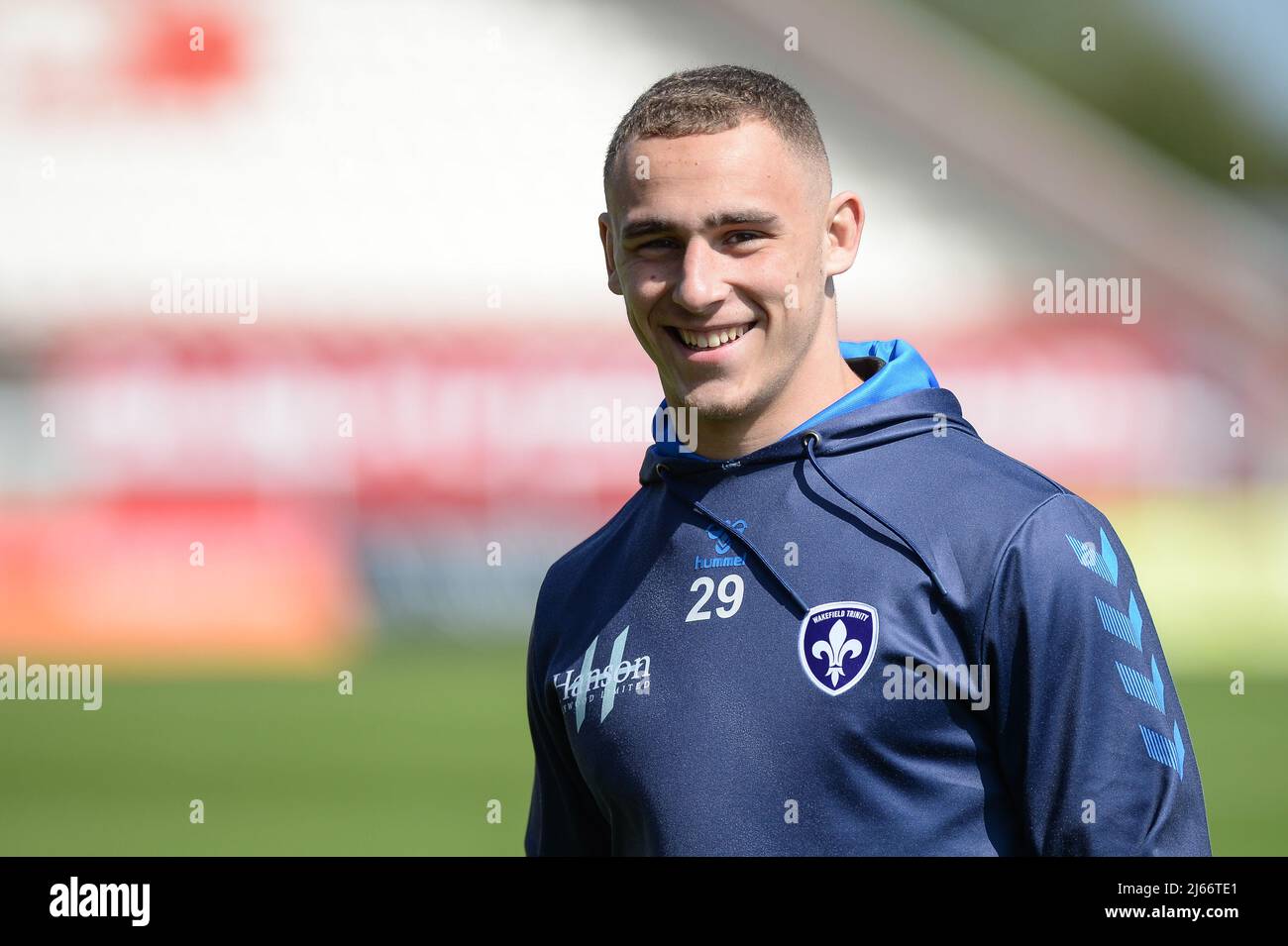 Kingston upon Hull, Inghilterra -23rd Aprile 2022 - Issac Shaw di Wakefield Trinity. Rugby League Betfred Super League Round 10 Hull Kingston Rovers vs Wakefield Trinity al Sewell Craven Park Stadium, Kingston upon Hull, Regno Unito Dean Williams Foto Stock