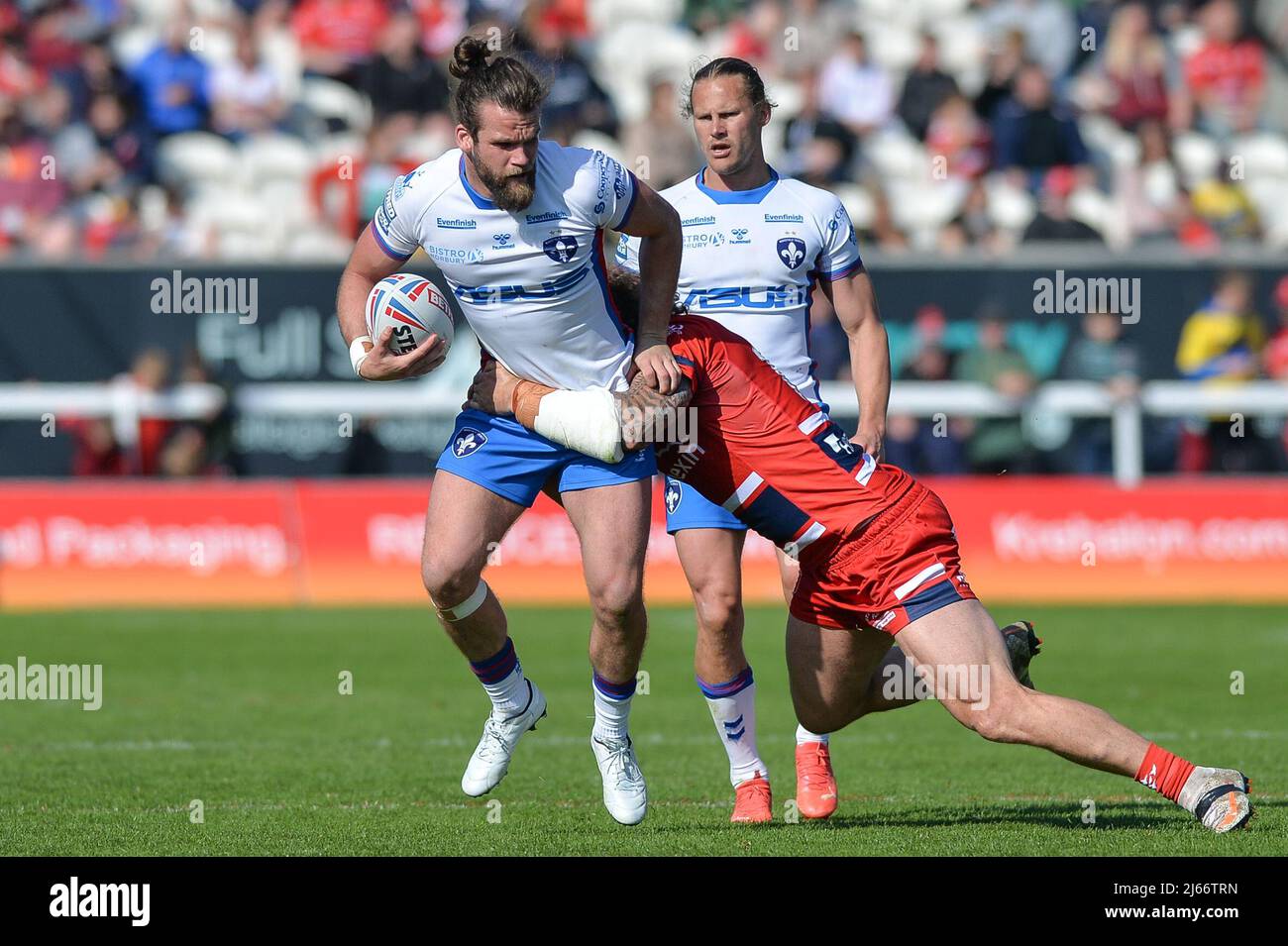 Kingston upon Hull, Inghilterra -23rd Aprile 2022 - Liam Kay di Wakefield Trinity. Rugby League Betfred Super League Round 10 Hull Kingston Rovers vs Wakefield Trinity al Sewell Craven Park Stadium, Kingston upon Hull, Regno Unito Dean Williams Foto Stock