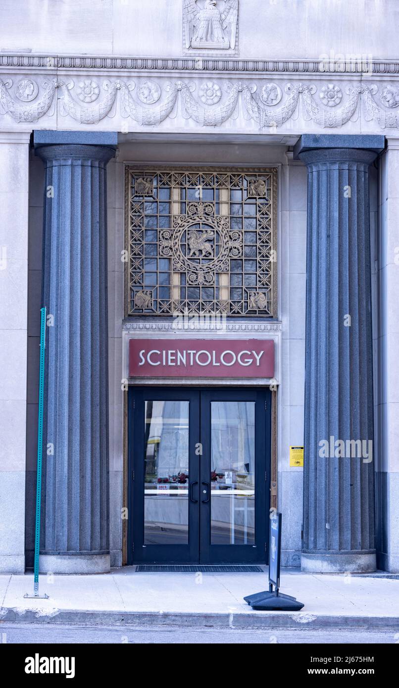 Chiesa di Scientology, ex Standard Savings & Loan Building, One Griswold, Detroit, Michigan, USA Foto Stock