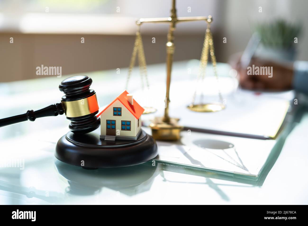 Vendita proprietà asta o contenzioso di Foreclosure Foto Stock