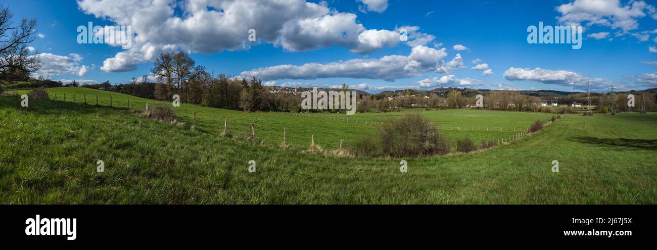 Vue panoramique de la cité médiévale Foto Stock