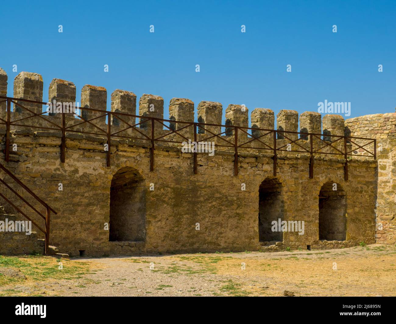 Rovine della cittadella della fortezza di Bilhorod-Dnistrovskyi Foto Stock