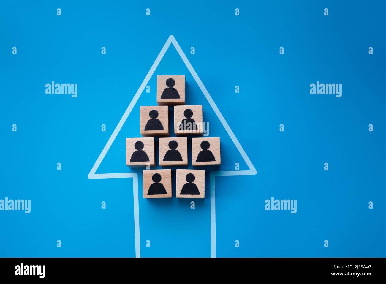 Collaborazione e movimento del lavoro di squadra. Gestione del team aziendale Foto Stock
