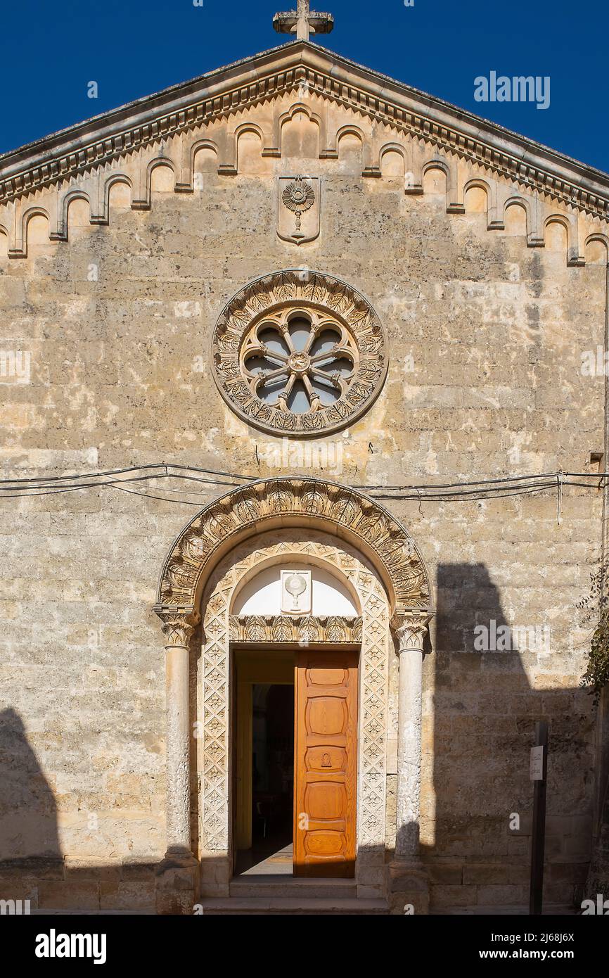 Chiesa di Sant'Anna, centro storico di Corovigno, Puglia, Italia. Foto Stock