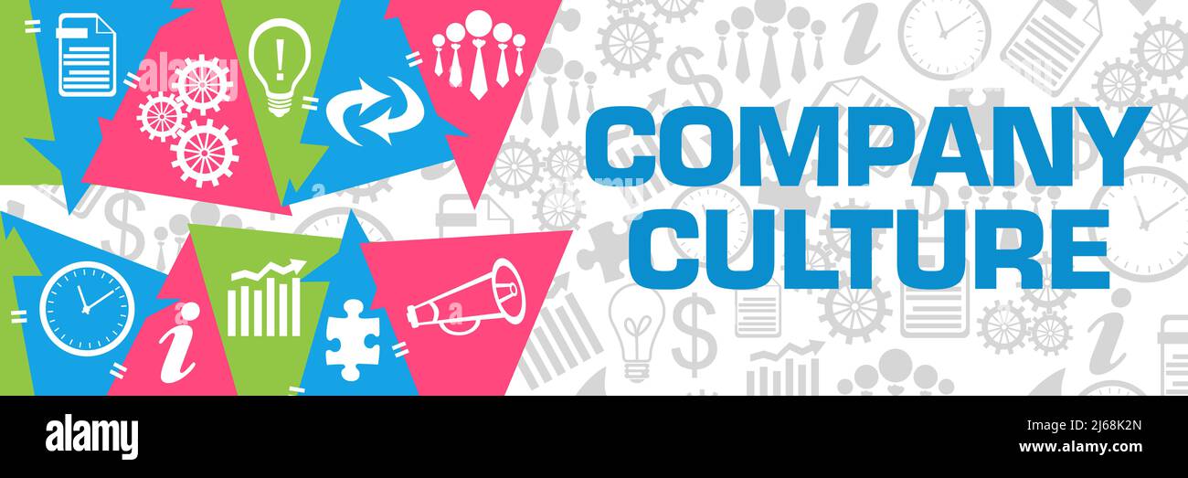Azienda Cultura triangoli colorati simboli aziendali orizzontali Foto Stock