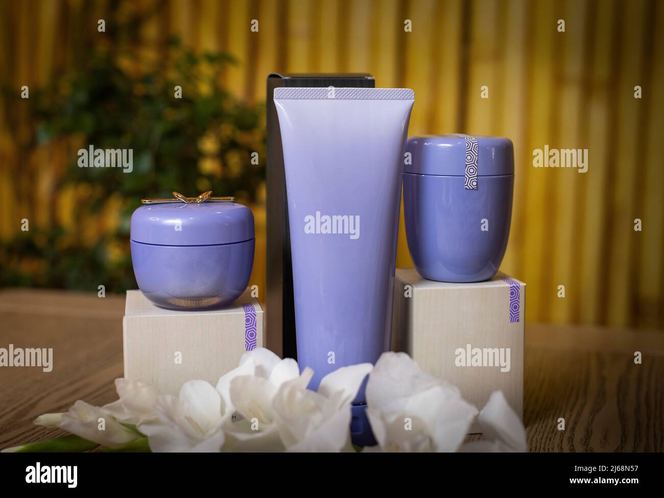 Crema per il viso. Foto Stock