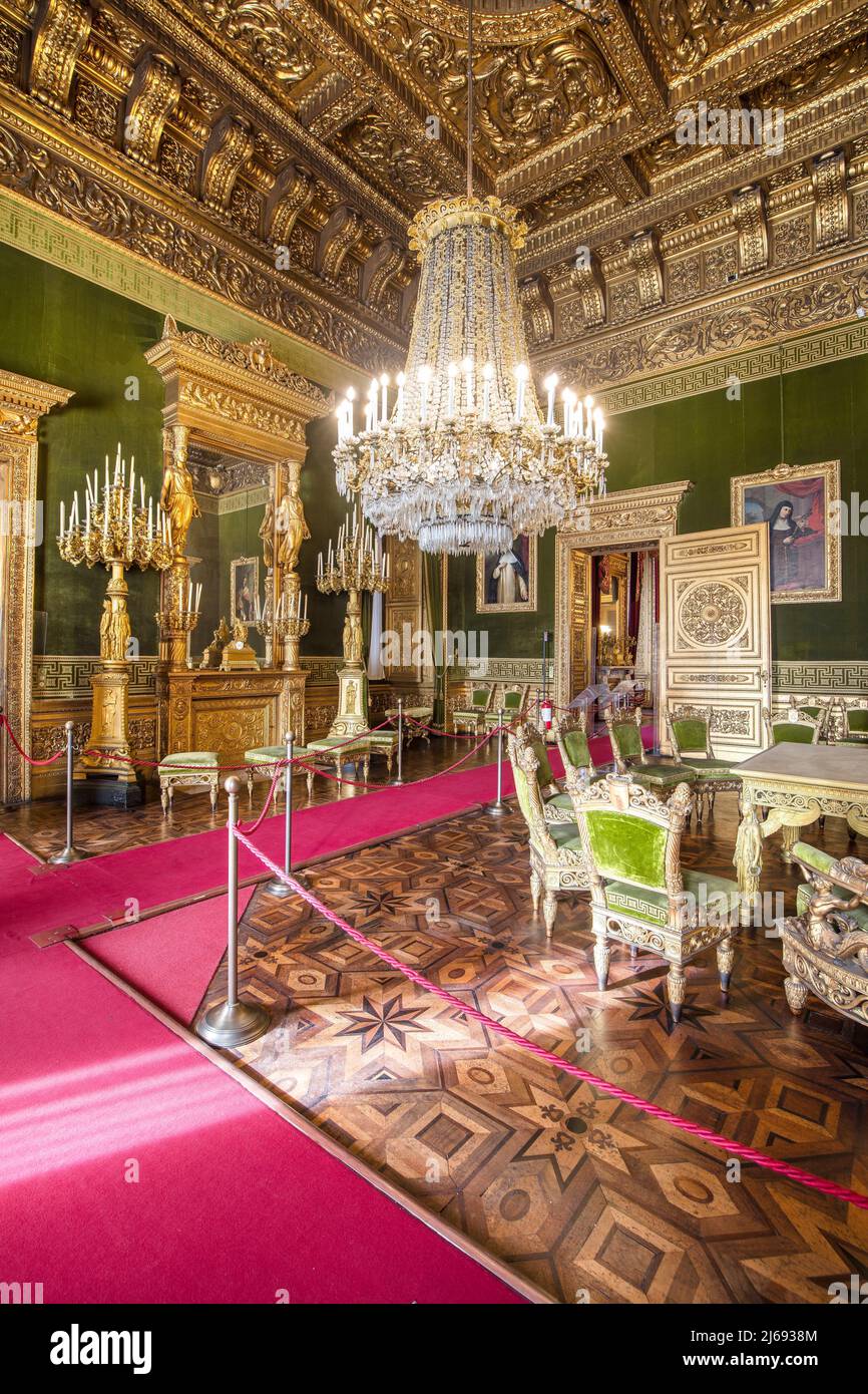 Sala del Consiglio, Palazzo reale, Torino, Piemonte, Italia Foto Stock
