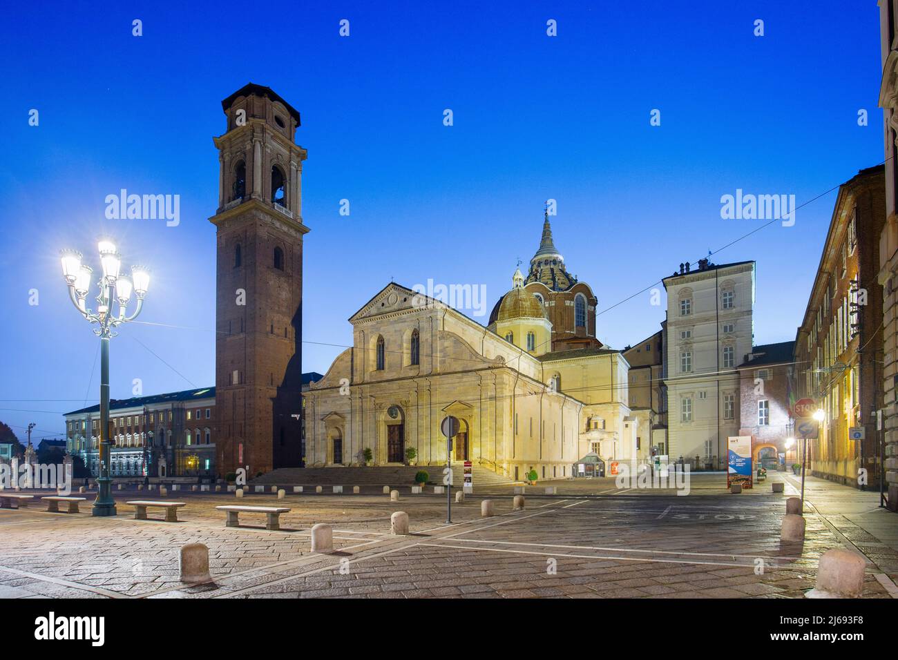 Cattedrale di San Giovanni Battista, Torino, Piemonte, Italia Foto Stock